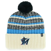 Miami Marlins Tavern Cuffed Knit Hat with Pom Natural