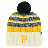 Pittsburgh Pirates Tavern Cuffed Knit Hat with Pom Natural