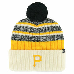 Pittsburgh Pirates Tavern Cuffed Knit Hat with Pom Natural