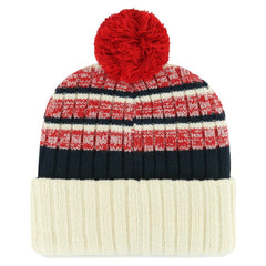 Washington Nationals Tavern Cuffed Knit Hat with Pom Natural