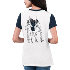 Dallas Cowboys G-III 4Her by Carl Banks Women's Fashion Illustration T-Shirt - White/Navy sale
