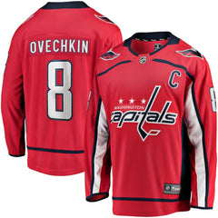 Alexander Ovechkin Washington Capitals Fanatics Captain Patch Home Breakaway Jersey - Red Jerseys