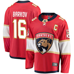Aleksander Barkov Florida Panthers Fanatics Captain Patch Home Breakaway Jersey - Red Jerseys