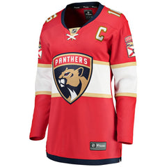 Aleksander Barkov Florida Panthers Fanatics Women's Captain Patch Home Breakaway Player Jersey - Red Jerseys