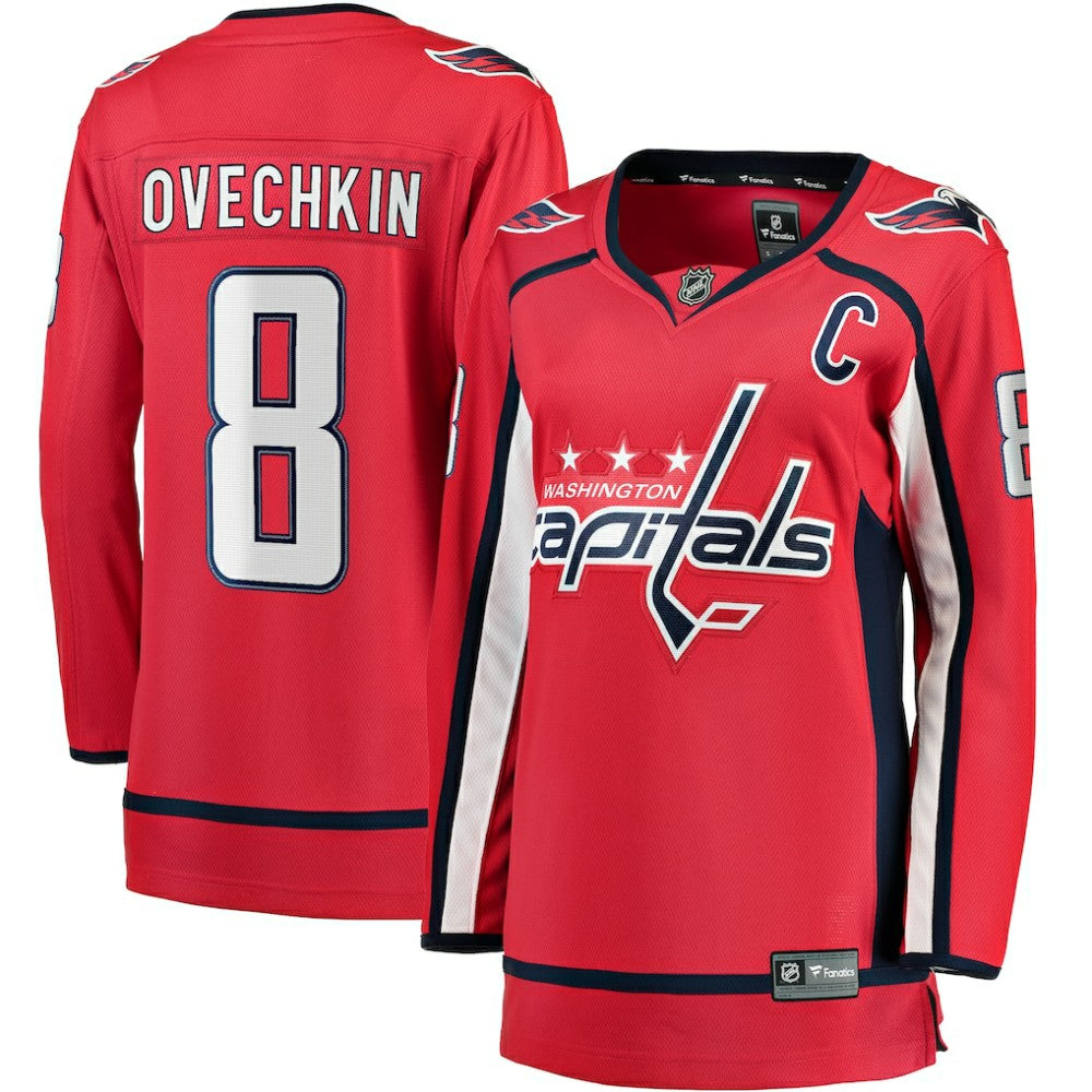 Alexander Ovechkin Washington Capitals Fanatics Women's Captain Patch Home Breakaway Player Jersey - Red Jerseys