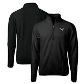 Philadelphia Eagles Cutter & Buck Gridiron Classics Big & Tall Cascade Eco Sherpa Fleece Quarter-Zip Pullover Jacket - Black sale