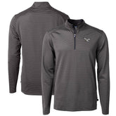 Philadelphia Eagles Cutter & Buck Gridiron Classics Big & Tall Virtue Eco Pique Micro Stripe Recycled Quarter-Zip Pullover Top - Charcoal discount