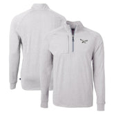 Philadelphia Eagles Cutter & Buck Gridiron Classics Big & Tall Adapt Eco Knit Heather Quarter-Zip Pullover Top - Heather Gray sale