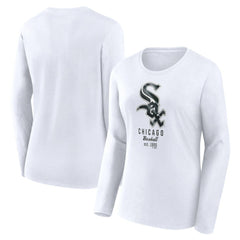 Chicago White Sox Women's Lightweight Fitted Long Sleeve T-Shirt White