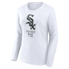 Chicago White Sox Women's Lightweight Fitted Long Sleeve T-Shirt White