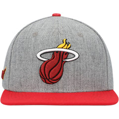 Miami Heat Pro Standard Classic Logo Two-Tone Snapback Hat - Gray/Red discount