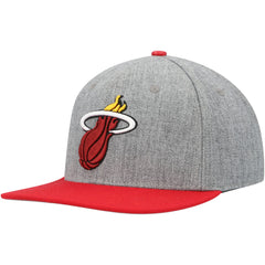 Miami Heat Pro Standard Classic Logo Two-Tone Snapback Hat - Gray/Red discount