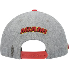 Miami Heat Pro Standard Classic Logo Two-Tone Snapback Hat - Gray/Red discount