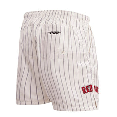 Boston Red Sox Pro Standard Pinstripe Retro Classic Woven Shorts Cream
