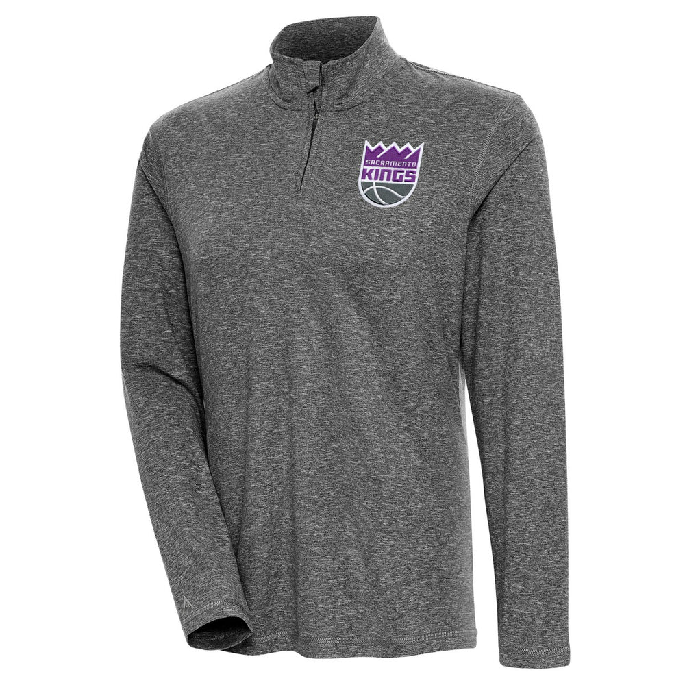 Sacramento Kings Antigua Women's Confront Quarter-Zip Pullover Top - Heather Black shop