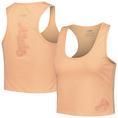 Atlanta Braves Pro Standard Women's Neutral Fitted Racerback Tank Top Orange