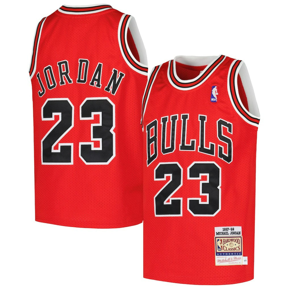 Michael Jordan Chicago Bulls Youth Hardwood Classics 1997/98 Authentic Jersey sale - Red cheap