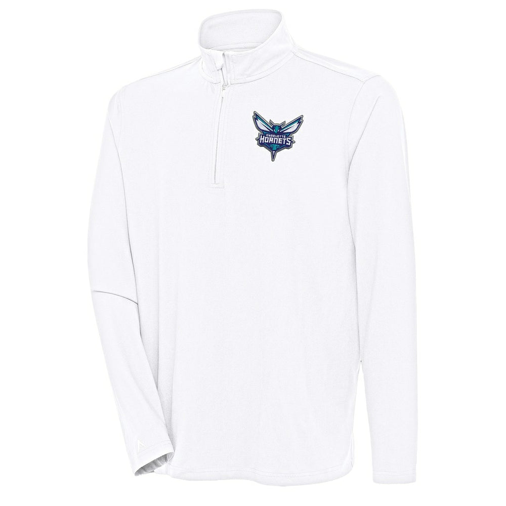 Charlotte Hornets Antigua Hunk Quarter-Zip Pullover Top - White for sale