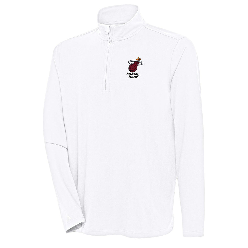 Miami Heat Antigua Hunk Quarter-Zip Pullover Top - White cheap