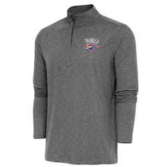Oklahoma City Thunder Antigua Hunk Quarter-Zip Pullover Top - Heather Black for sale