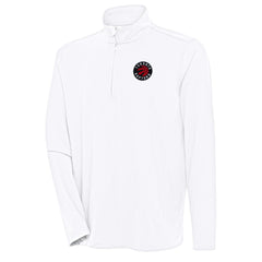 Toronto Raptors Antigua Hunk Quarter-Zip Pullover Top - White cheap