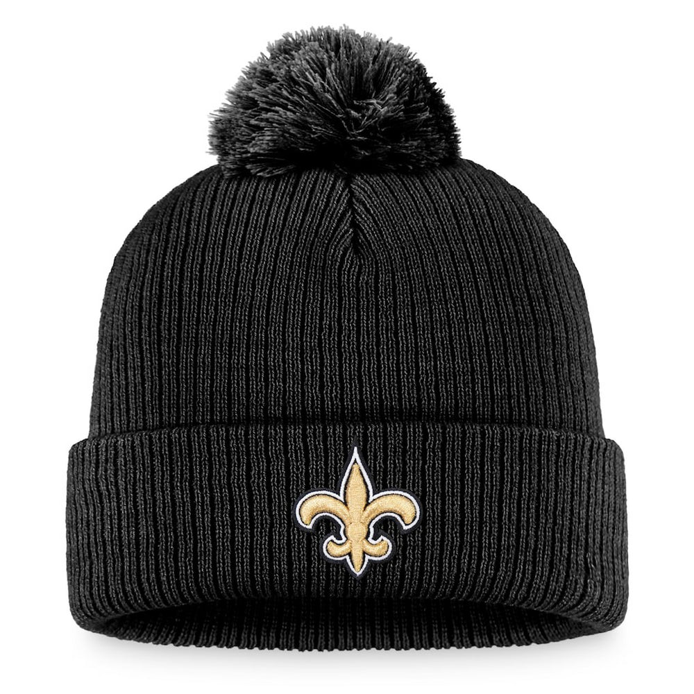 New Orleans Saints Women's Cuffed Knit Hat with Pom - Black sale