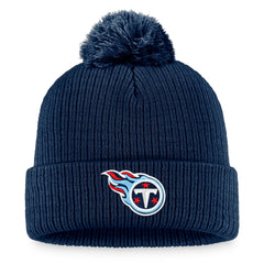 Tennessee Titans Women's Cuffed Knit Hat with Pom - Navy discount
