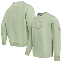Cincinnati Reds Pro Standard Neutral Drop Shoulder Pullover Sweatshirt Green