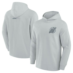New Jersey Devils Fanatics Elements Lightweight Tri-Blend Fleece Hoodie - Gray Jerseys