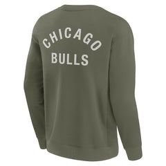 Chicago Bulls Unisex Elements Super Soft Fleece Pullover Sweatshirt - Olive cheap