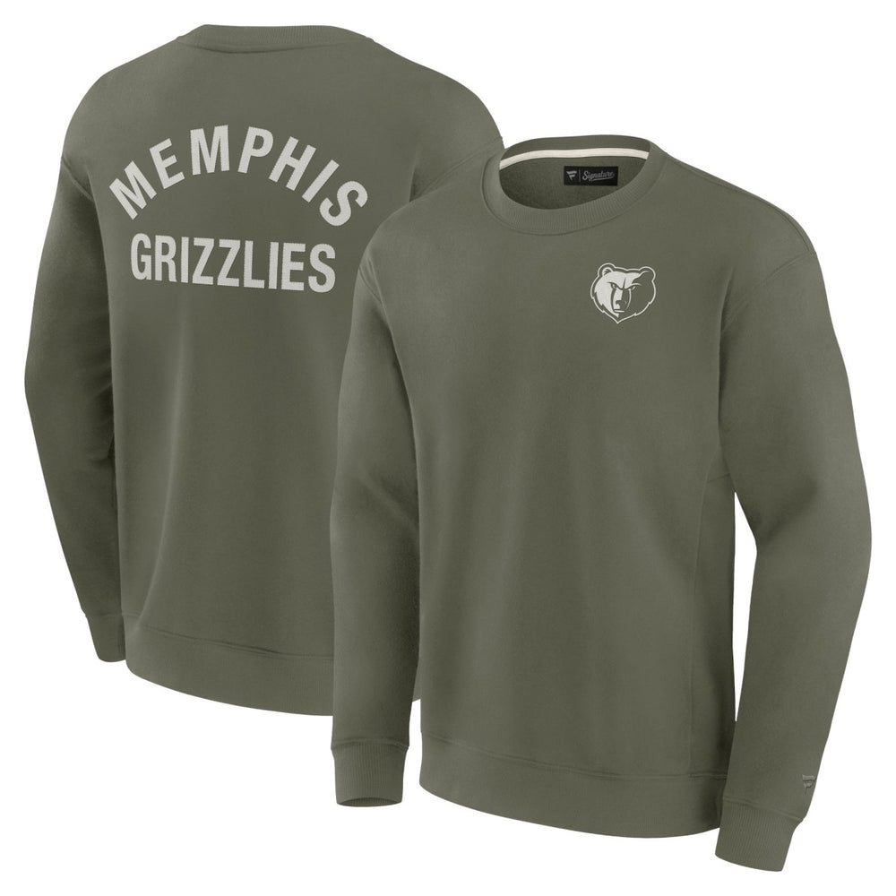 Memphis Grizzlies Unisex Elements Super Soft Fleece Pullover Sweatshirt - Olive sale
