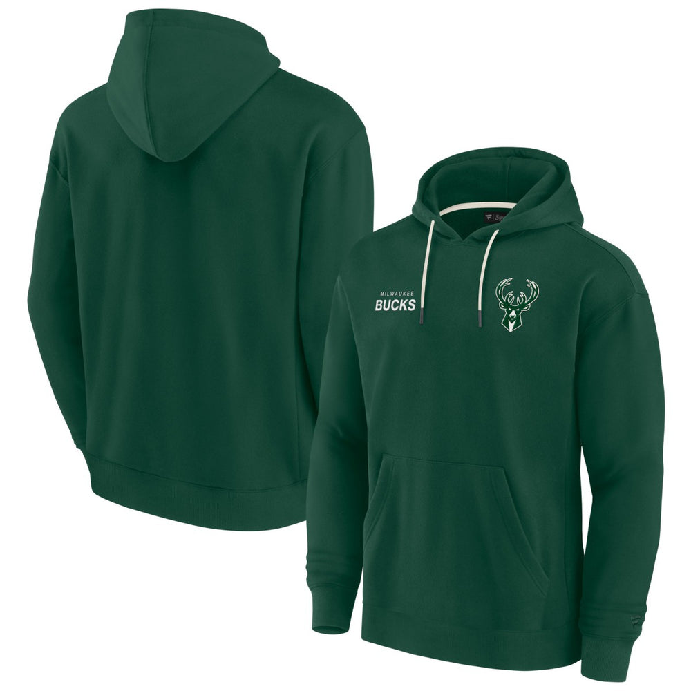 Milwaukee Bucks Unisex Elements Super Soft Fleece Pullover Hoodie - Hunter Green for sale