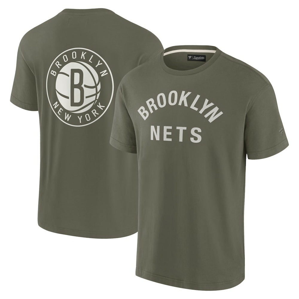 Brooklyn Nets Unisex Elements Super Soft Short Sleeve T-Shirt - Olive sale