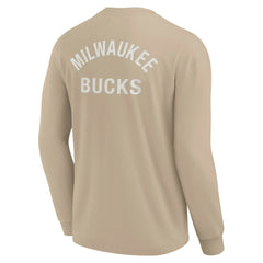 Milwaukee Bucks Unisex Elements Super Soft Long Sleeve T-Shirt - Khaki online