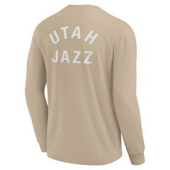 Utah Jazz Unisex Elements Super Soft Long Sleeve T-Shirt - Khaki outlet