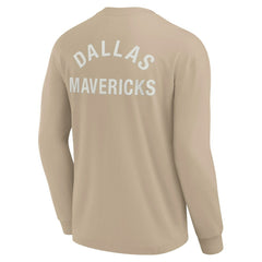 Dallas Mavericks Unisex Elements Super Soft Long Sleeve T-Shirt sale - Khaki outlet