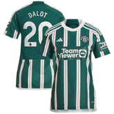 Diogo Dalot Manchester United Women's 2023/24 Away Replica Player Jersey Discount - Green