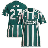 Luke Shaw Manchester United Women's 2023/24 Away Replica Player Jersey Discount - Green