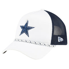 Dallas Cowboys New Era Court Sport Foam Front A-Frame 9FORTY Adjustable Trucker Hat - White/Navy outlet