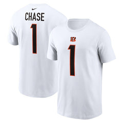Ja'Marr Chase Cincinnati Bengals Player Name & Number T-Shirt - White discount