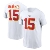 Patrick Mahomes Kansas City Chiefs Player Name & Number T-Shirt - White cheap