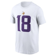 Justin Jefferson Minnesota Vikings Player Name & Number T-Shirt - White discount