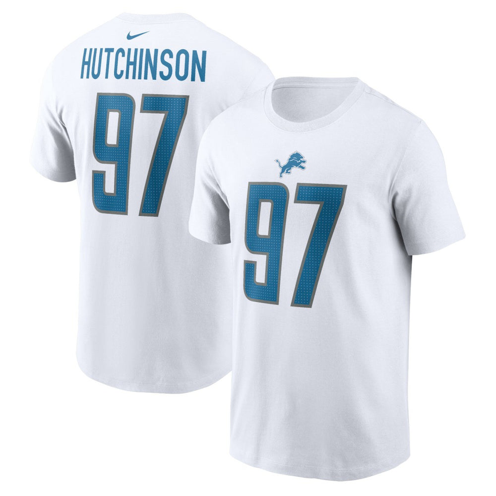 Aidan Hutchinson Detroit Lions Player Name & Number T-Shirt - White online