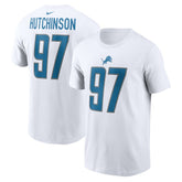 Aidan Hutchinson Detroit Lions Player Name & Number T-Shirt - White online