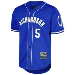 Anthony Richardson Indianapolis Colts Pro Standard Mesh Baseball Button-Up T-Shirt - Royal cheap