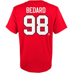 Connor Bedard Chicago Blackhawks Youth Player Name & Number T-Shirt - Red T-shirts