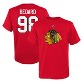 Connor Bedard Chicago Blackhawks Preschool Authentic Stack Name & Number T-Shirt - Red T-shirts