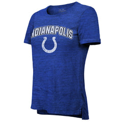 Indianapolis Colts Majestic Threads Women's Indiana Nights Alternate Tri-Blend Boyfriend T-Shirt - Heather Blue for sale