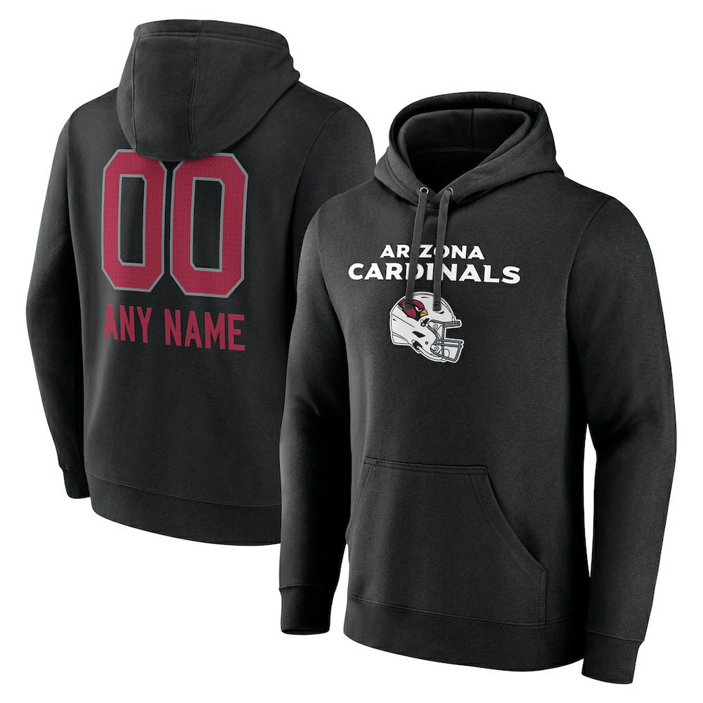 Arizona Cardinals Personalized Name & Number Team Wordmark Pullover Hoodie - Black outlet