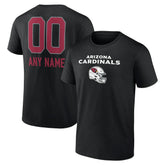 Arizona Cardinals Personalized Name & Number Team Wordmark T-Shirt - Black on sale